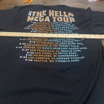 Green Day Fall Out Boy Weezer The Hella Mega Tour 2021 Size L Black - Thumbnail 4