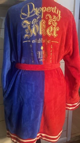 Batman Nemesis Harlequin Robe Property Of Joker Suicide Squad Costume Halloween - Thumbnail 2