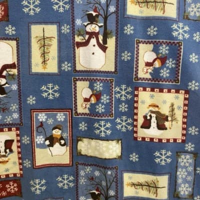Christmas Throw Handmade Tie Blanket. 58”x 46” Super Soft Holiday Snowmen - Thumbnail 2