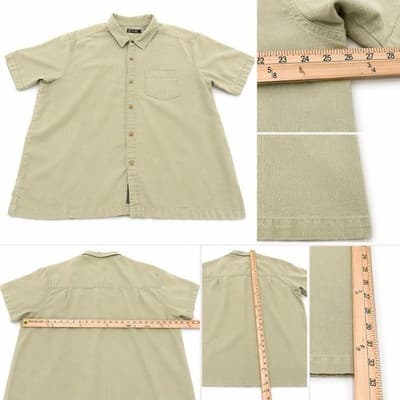REI Short Sleeve ButtonUp Shirt Men XL Hemp Cotton Blend Lightweight Vaca Cruise - Thumbnail 3