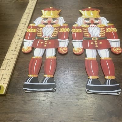 Metal Nutcracker Handpainted Christmas Wall Decor - Thumbnail 2