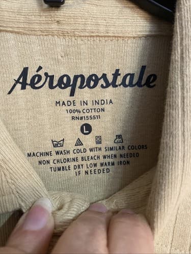 Aeropostale Button Up Vaca Casual Beach Coastal Men’s Large NWT Short Sleeve - Thumbnail 2
