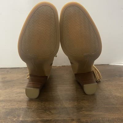 Tommy Hilfiger Suede Block Heel Camel Tassel Booties - Thumbnail 7