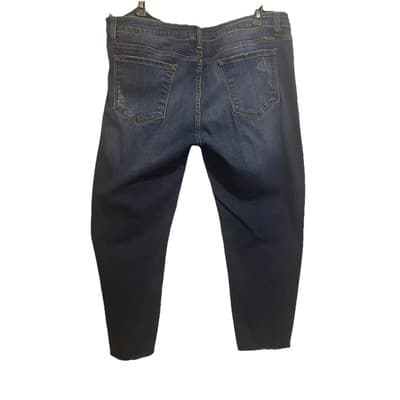 KanCan Denim Stretch Jeans Distressed With Cheetah Print Ankle Size 2XL - Thumbnail 3