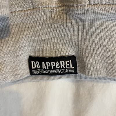 Streetwear D8 Apparel Gray Heavy Hoodie Baggy Hip Hop Y2K Men’s XL - Thumbnail 5