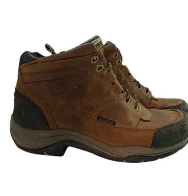 Ariat ATS Terrain Waterproof Brown Leather Hiking Casual Kids Sz 4 - Thumbnail 2