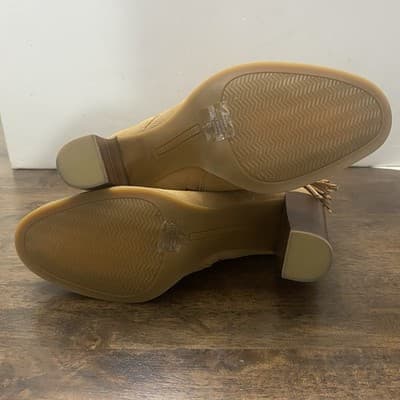 Tommy Hilfiger Suede Block Heel Camel Tassel Booties - Thumbnail 8