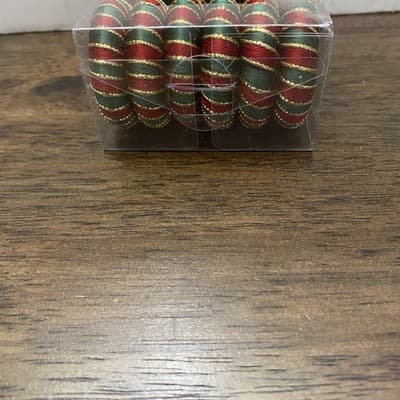 Liberty Procurement Yarn Wrapped Napkin Rings Set Of 12 Christmas Holiday - Thumbnail 3
