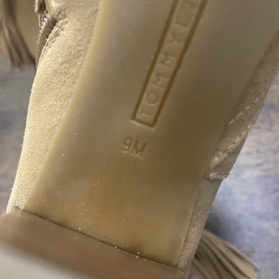 Tommy Hilfiger Suede Block Heel Camel Tassel Booties - Thumbnail 14