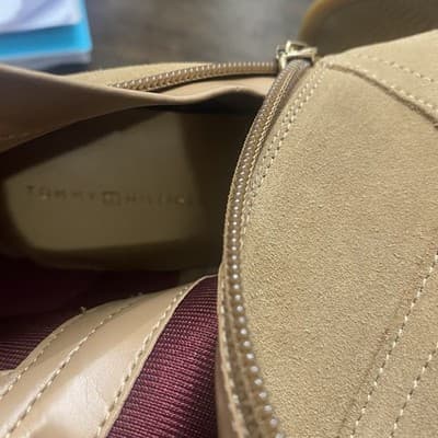 Tommy Hilfiger Suede Block Heel Camel Tassel Booties - Thumbnail 13