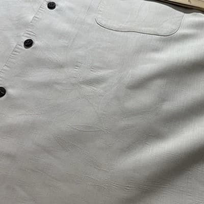 Caribbean Joe Mens Embossed Tropical Leaves Vacation CruiseShirt Short Sleeve3XL - Thumbnail 7