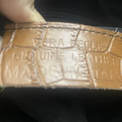 Vera Pelle Eliza bag Embossed Croc Italian Calfskin Leather 14Wx11Hx5D luxury - Thumbnail 4