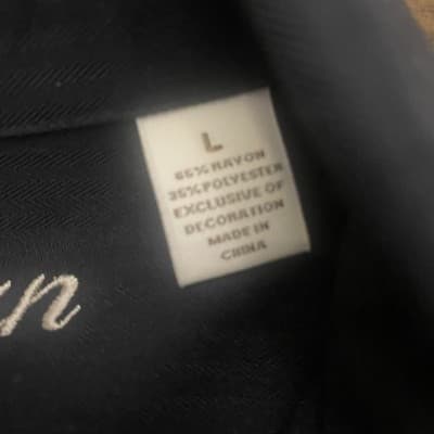 Caribbean Shirt Mens L Black Embroidered Cognac Brandy Glass Cigar Cruisewear - Thumbnail 8