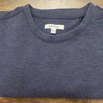Orvis Heritage Crewneck Sweatshirt Navy XXL Pullover Classic - Thumbnail 2