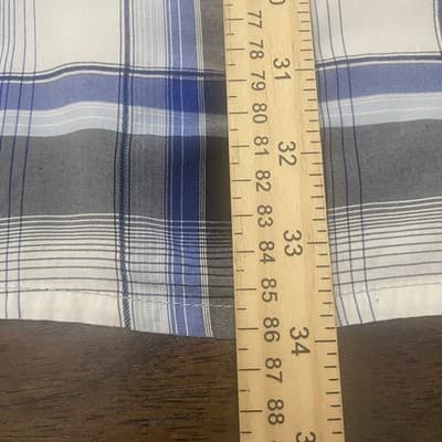 Beyond The Limit Mens Shirt 5XL Blue Plaid Button Up Short Sleeve Casual Classic - Thumbnail 7