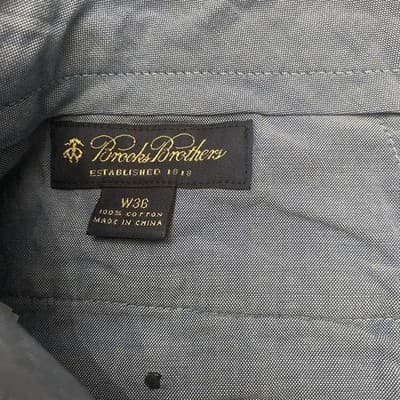 Brooks Brothers 100% Cotton Blue Pin Striped 10" Chino Golf Shorts Men's 38 - Thumbnail 4