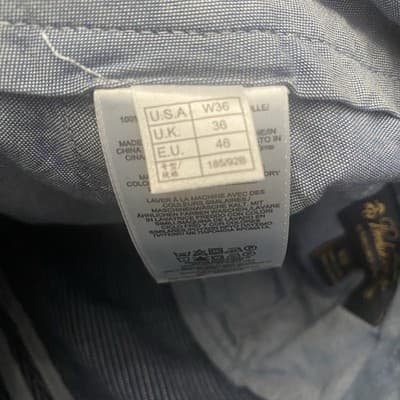 Brooks Brothers 100% Cotton Blue Pin Striped 10" Chino Golf Shorts Men's 38 - Thumbnail 5