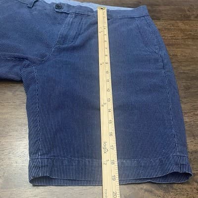 Brooks Brothers 100% Cotton Blue Pin Striped 10" Chino Golf Shorts Men's 38 - Thumbnail 7