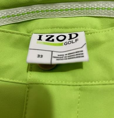Izod Golf Shorts Casual Sports Country Club 33 Waist Rise 12 Inseam 10 - Thumbnail 3