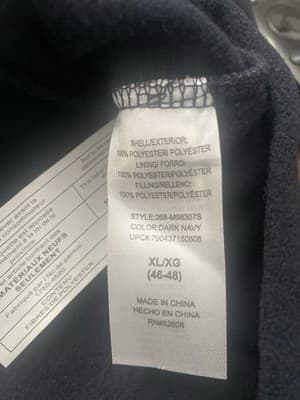Free Country Men's Sz XL (46-48) Navy Blue Overlay Fleece Full Zip Jacket - Thumbnail 8