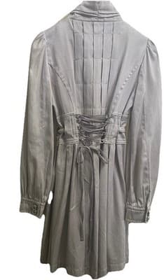 Trench Corset Lace Up Back Old World Vampire Festival Victorian Coat Small - Thumbnail 3