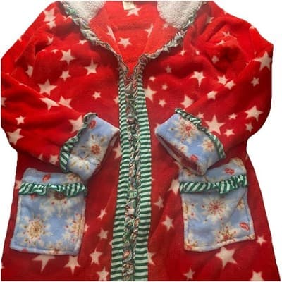 Matilda Jane Hooded Christmas Holiday Robe Girls Sz 8/10 Belt Is Not Included - Thumbnail 2