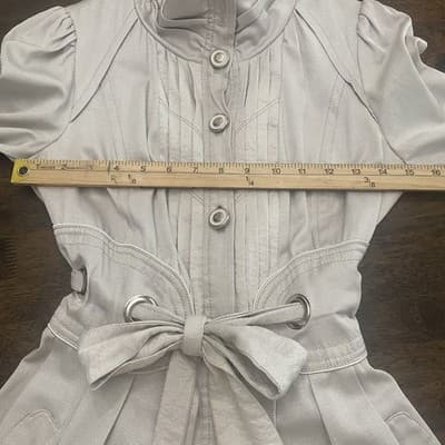 Trench Corset Lace Up Back Old World Vampire Festival Victorian Coat Small - Thumbnail 6