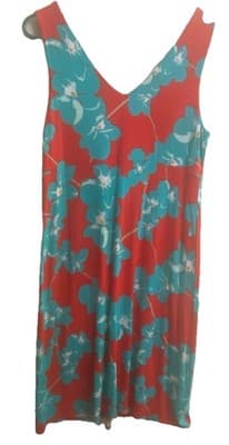 Tommy Bahama Tropical Print Casual Dress Sz M Vacation Beachy Cruise Wear - Thumbnail 2