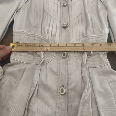 Trench Corset Lace Up Back Old World Vampire Festival Victorian Coat Small - Thumbnail 8