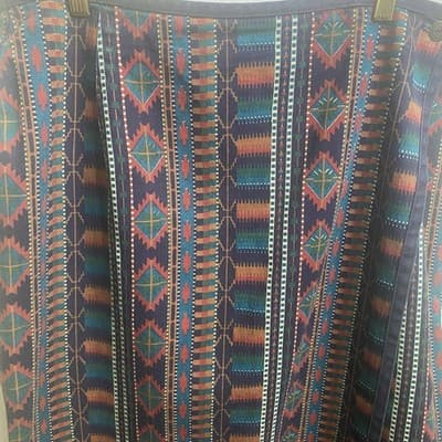 Unbranded Vintage Wrap Skirt Southwestern Aztec Runs Small Measurements In Photo - Thumbnail 2