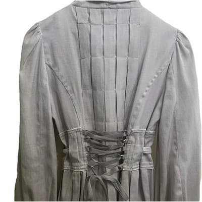 Trench Corset Lace Up Back Old World Vampire Festival Victorian Coat Small - Thumbnail 4