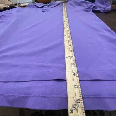 Polo Ralph Lauren Purple Short Sleeve Polo Shirt Mens XLT Blue Pony Logo Classic - Thumbnail 7