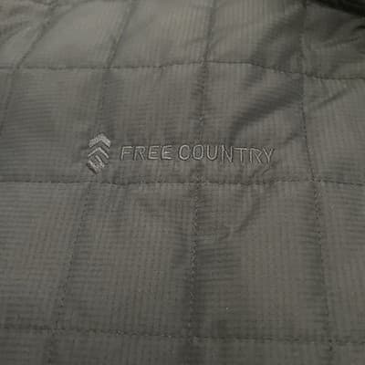 Free Country Men's Sz XL (46-48) Navy Blue Overlay Fleece Full Zip Jacket - Thumbnail 4