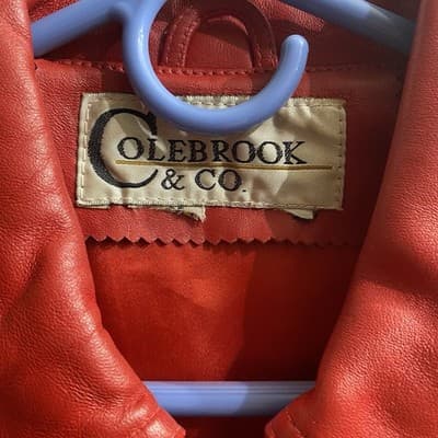 Colebrook Jacket Womens Medium Red Genuine Leather Zip Front Classic Chic Y 2K - Thumbnail 8