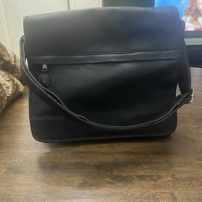 Frye Leather Messenger Crossbody Bag Black Adjustable Strap Interior Zippers - Thumbnail 12