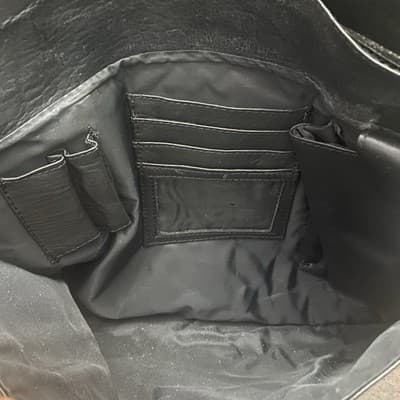 Frye Leather Messenger Crossbody Bag Black Adjustable Strap Interior Zippers - Thumbnail 10