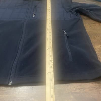 Free Country Men's Sz XL (46-48) Navy Blue Overlay Fleece Full Zip Jacket - Thumbnail 7