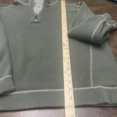 Tommy Bahama Gray Sweater Mens Reversible Pullover Logo Sweatshirt 1/4 Zip - Thumbnail 5