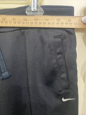 Nike Ladies Athleisure Pull On Athletic Pants Size M Elastic Waist Black - Thumbnail 3