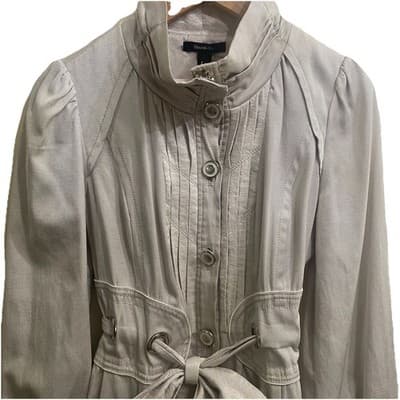 Trench Corset Lace Up Back Old World Vampire Festival Victorian Coat Small - Thumbnail 2