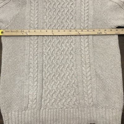 Goodfellow Fisherman Sweater Men Large Cable Knit Cotton - Thumbnail 6