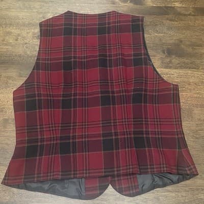Pendleton Vintage Womens Vest ButtonUp Size 8 100 Percent Virgin Wool USA Made - Thumbnail 2