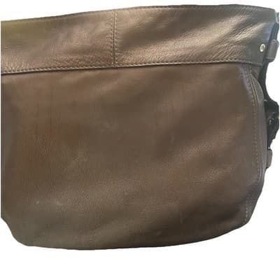 Coach 12571 Hobo Shoulder Bag Leather Bronze Zip Closure Vintage Logo Luxury - Thumbnail 4