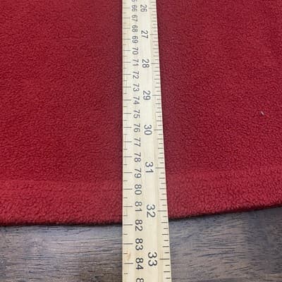 Vtg Orvis Men's Fleece Quarter Button Pullover Red Large Front Chest Pockets - Thumbnail 6