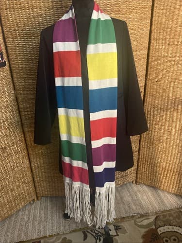 Express Wool Blend Scarf With Fringe. 104 X 8