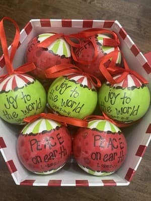 14 Christmas Ornaments In Decor Box Scripture Holiday Trim The Tree - Thumbnail 7