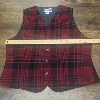 Pendleton Vintage Womens Vest ButtonUp Size 8 100 Percent Virgin Wool USA Made - Thumbnail 6