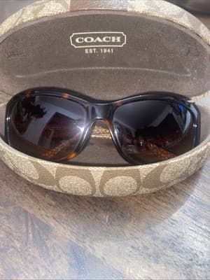 Coach S819 Connie Tortoise Sunglasses Coach Case Included Luxury Sheik Old Money - Thumbnail 5