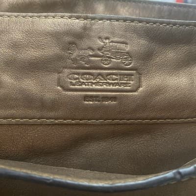 Coach 12571 Hobo Shoulder Bag Leather Bronze Zip Closure Vintage Logo Luxury - Thumbnail 3