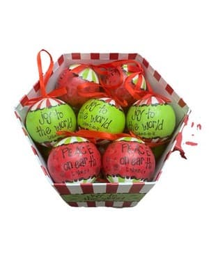 14 Christmas Ornaments In Decor Box Scripture Holiday Trim The Tree - Thumbnail 2